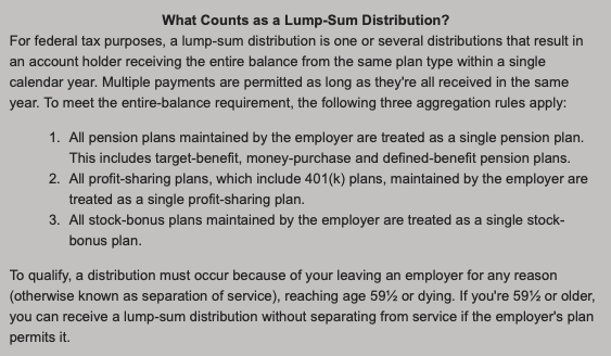 Lump-Sum Distribution